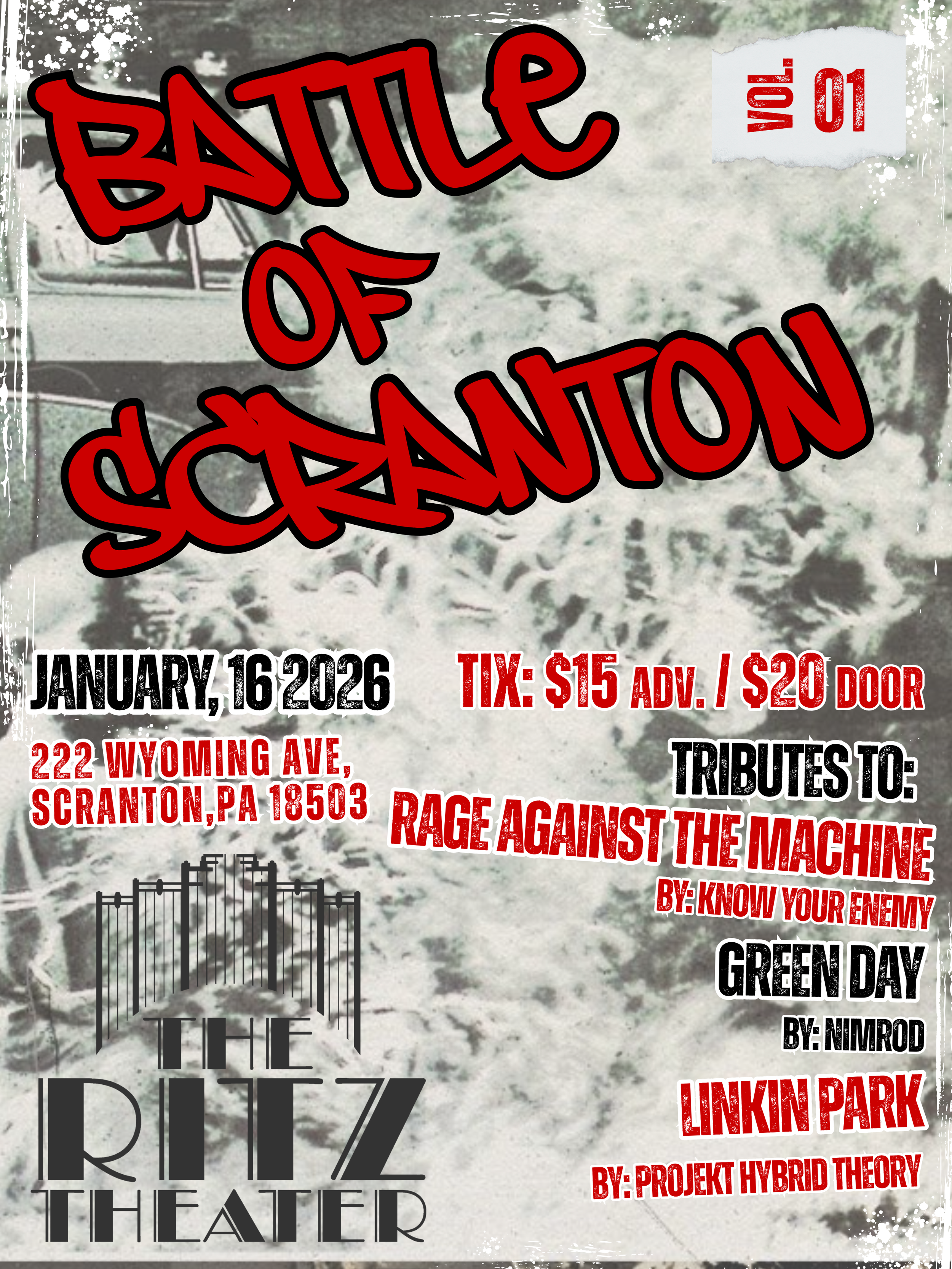 洋楽 Fox Hole 47 Presenting Fair-N-Hyte Battle of Scranton — The Ritz Theater